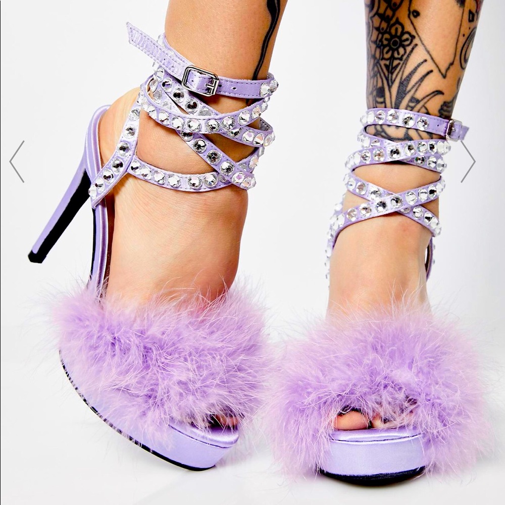 Dolls kill Sugar Thrillz
LIFE LUXURY MARABOU HEELS